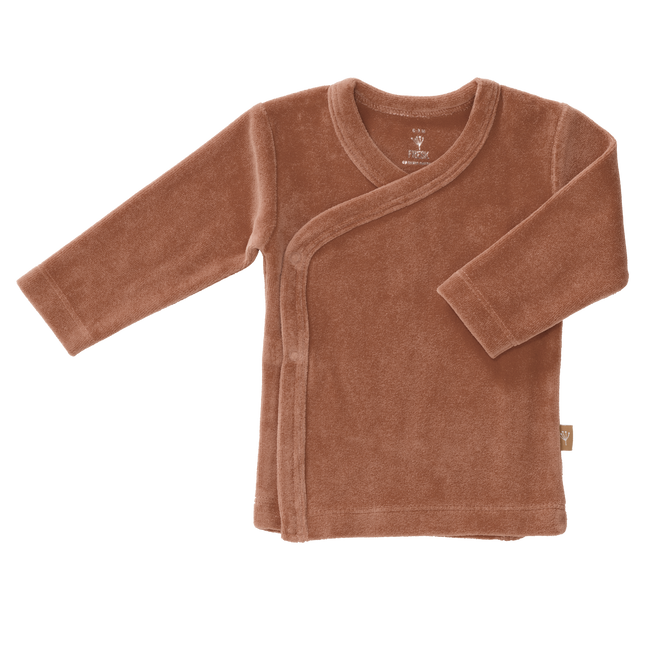 <tc>Fresk</tc> Cardigan enveloppant Velours Twany Brown