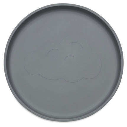 <tc>Jollein</tc> Assiette bébé en silicone gris orageux