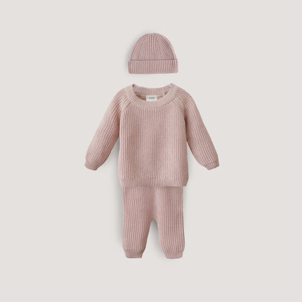 <tc>Mushie</tc> Bonnet de bébé Chunky Knit Blush