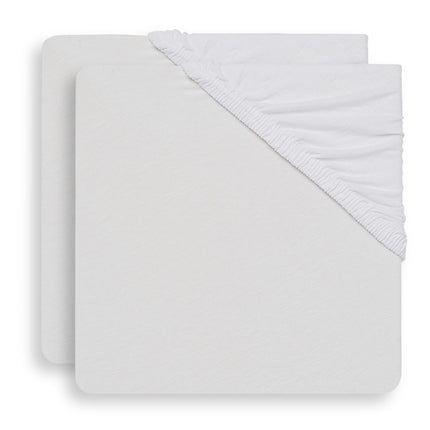 <tc>Jollein</tc> Drap-housse Jersey Blanc 40x90cm 2pcs