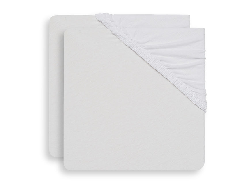 <tc>Jollein</tc> Drap-housse Jersey Blanc 40x90cm 2pcs