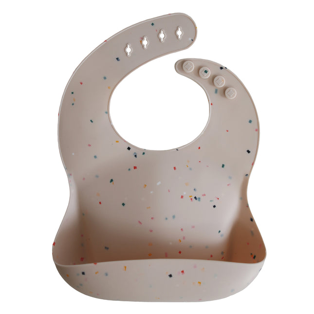 <tc>Mushie</tc> Bib Silicone Vanilla Confetti