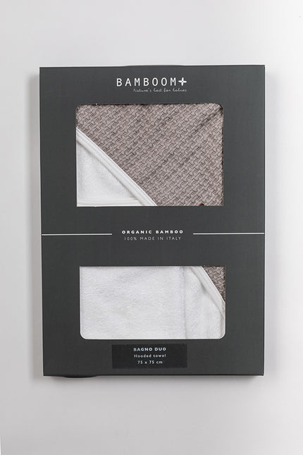 <tc>Bamboom</tc> Cape de bain Bébé Duo Soft Stone Gris Perle