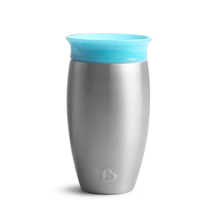 <tc>Munchkin</tc> Tasse à boire Miracle Sippy Cup Bleu Acier inoxydable