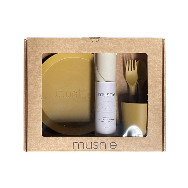 <tc>Mushie</tc> Giftbox Service de table pour enfants Rond Moutarde