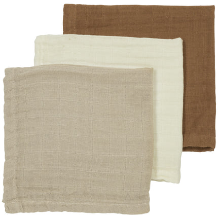 <tc>Meyco</tc> Mouthwipe 3St Offwhite/Sand/Toffee