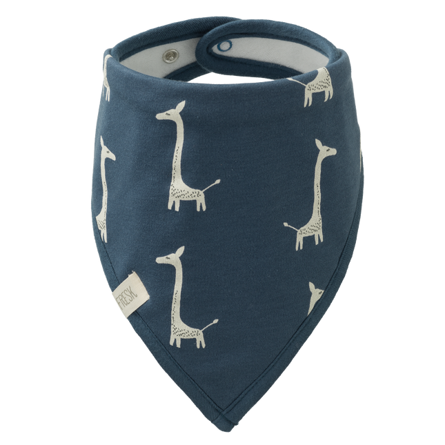 <tc>Fresk</tc> Bavoir Bandana Girafe Bleu Indigo