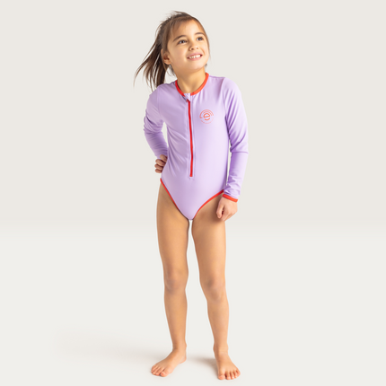 <tc>Swim Essentials</tc> Maillot de bain enfant violet manches longues