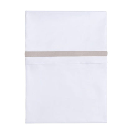 <tc>Baby's Only</tc> Drap berceau Passepoil tissé Gris galet/Blanc