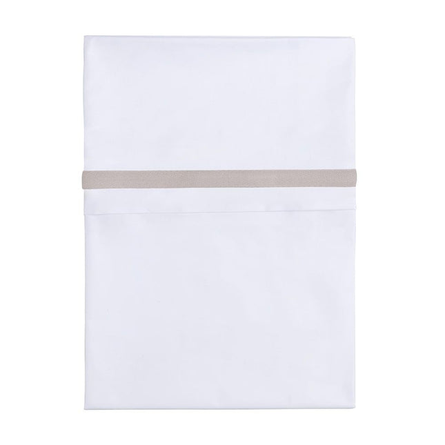 <tc>Baby's Only</tc> Drap berceau Passepoil tissé Gris galet/Blanc