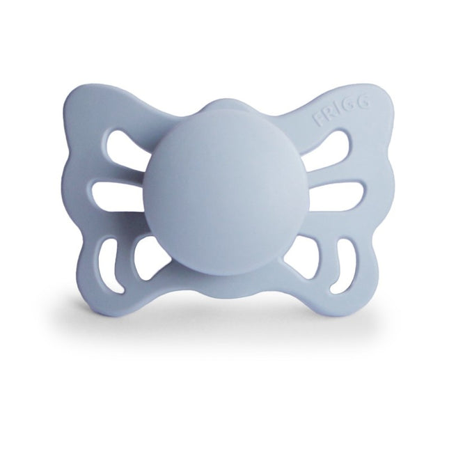 <tc>Frigg</tc> <tc>tétine</tc> Taille 1 Butterfly Anatomique Bleu Poudre Silicone