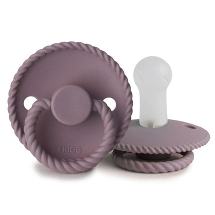 <tc>Frigg</tc> <tc>tétine</tc> Taille 2 Corde Crépuscule Mauve Silicone