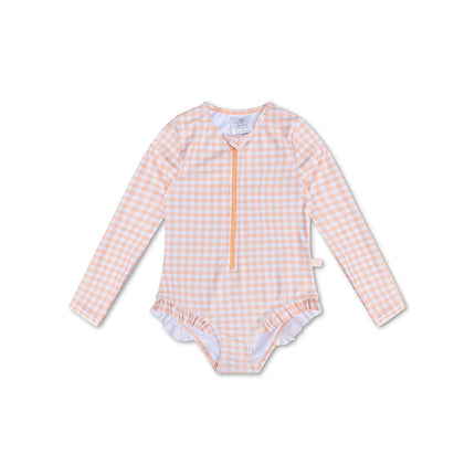 <tc>Swim Essentials</tc> Maillot de bain enfant abricot orange manches longues.