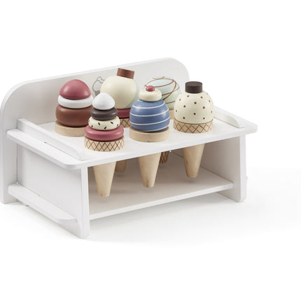 <tc>Kid's Concept</tc> Jouet en bois support à crème glacée 6pcs