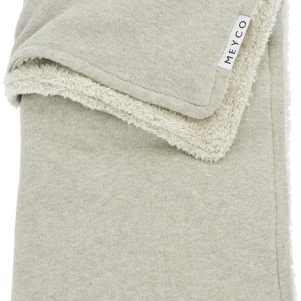 <tc>Meyco</tc> Couverture Bedstead Teddy Knit Basic Sand Melange