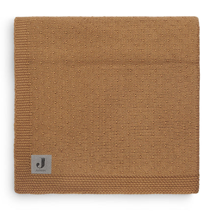 <tc>Jollein</tc> Couverture de lit d'enfant tricotée Caramel 100x150cm