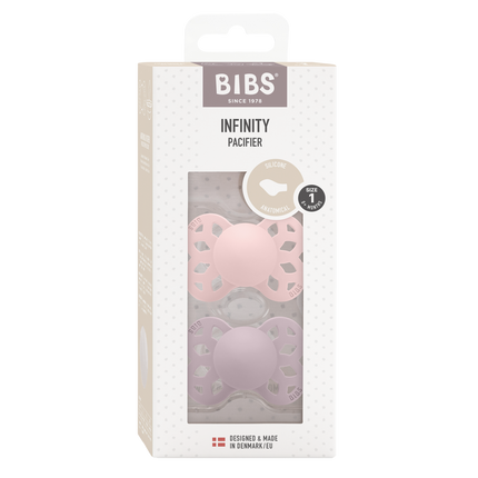 <tc>BIBS</tc> <tc>tétine</tc> Taille 1 Silicone Anatomique Fleur/Lilas foncé 2pcs.