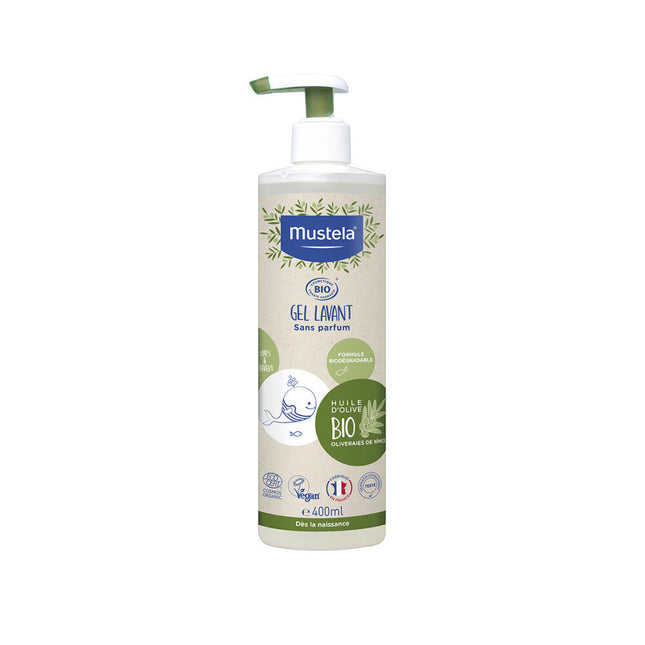 <tc>Mustela</tc> Savon pour bébé bio sans parfum 400ml