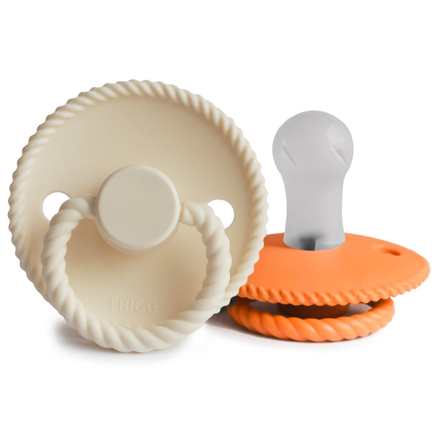 <tc>Frigg</tc> <tc>tétine</tc> Taille 1 Corde crème/silicone érable 2 paquets.