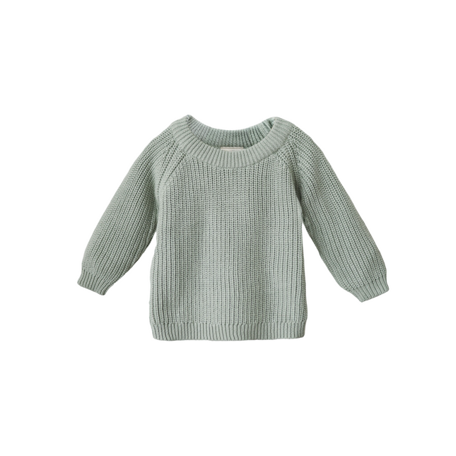 <tc>Mushie</tc> Pull bébé Chunky Knit Light Mint