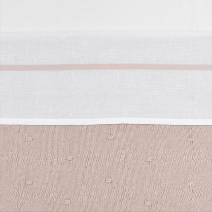 <tc>Meyco</tc> Feuille de berceau Piping Soft Pink