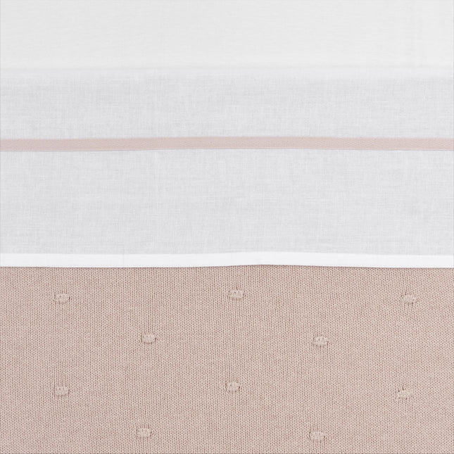 <tc>Meyco</tc> Feuille de berceau Piping Soft Pink