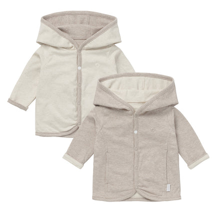 <tc>Noppies</tc> Cardigan pour bébé Rev Bonny Taupe Mélange deux faces