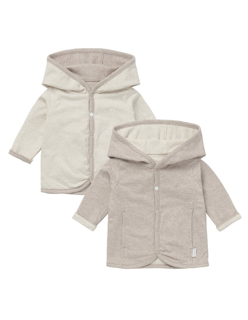 <tc>Noppies</tc> Cardigan pour bébé Rev Bonny Taupe Mélange deux faces