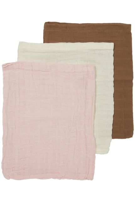 <tc>Meyco</tc> Mouthwipe 3St Offwhite/ Soft Pink/ Toffee