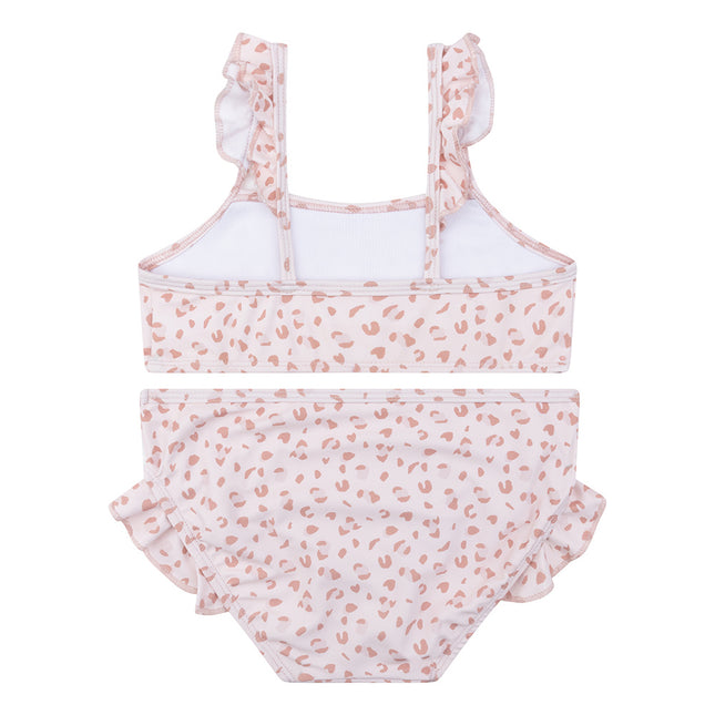 <tc>Swim Essentials</tc> Bikini enfant imprimé panthère vieux rose