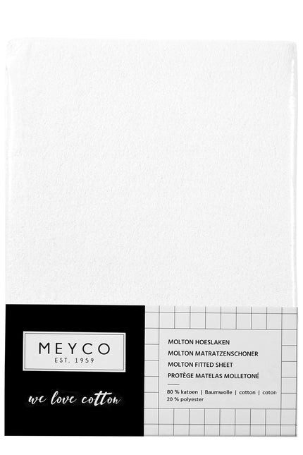 <tc>Meyco</tc> Drap-housse Molton Stretch 50X90 Blanc