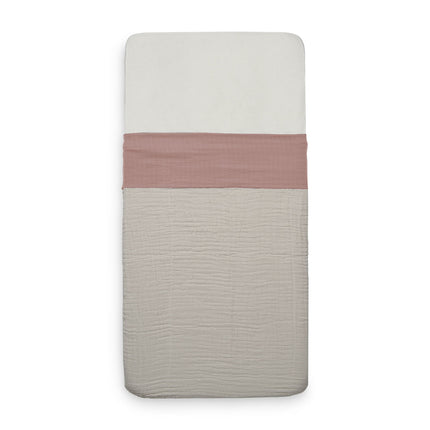 <tc>Jollein</tc> Serviette de berceau Coton froissé Bois de rose 75x100cm