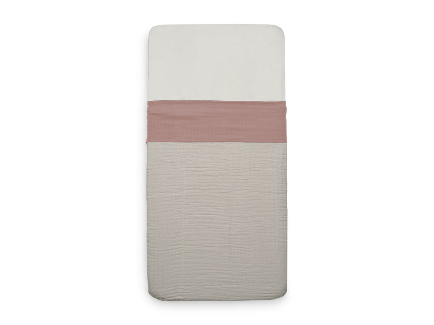 <tc>Jollein</tc> Serviette de berceau Coton froissé Bois de rose 75x100cm