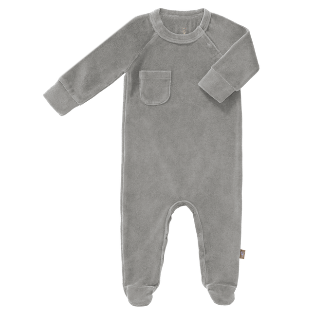 <tc>Fresk</tc> Pyjama bébé en velours avec pied Paloma Grey