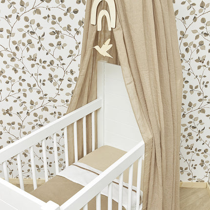 <tc>Meyco</tc> drap de berceau passepoil velours taupe