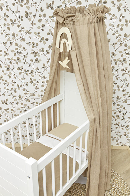 <tc>Meyco</tc> drap de berceau passepoil velours taupe