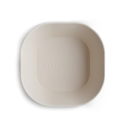 <tc>Mushie</tc> Bol à bébé carré ivoire 2pcs