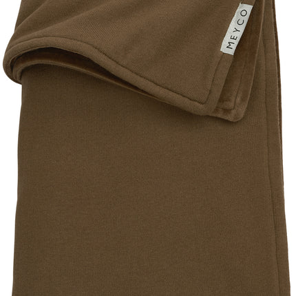 <tc>Meyco</tc> Couverture de berceau en tricot de velours Basique Chocolat