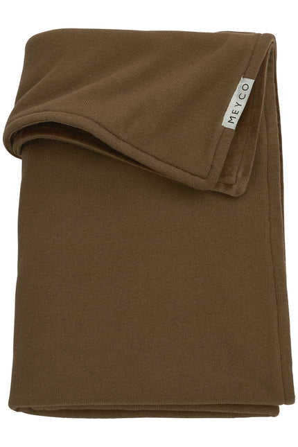 <tc>Meyco</tc> Couverture de berceau en tricot de velours Basique Chocolat