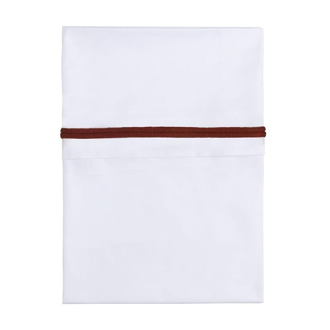 <tc>Baby's Only</tc> Drap de berceau Piping tricoté Brique/Blanc