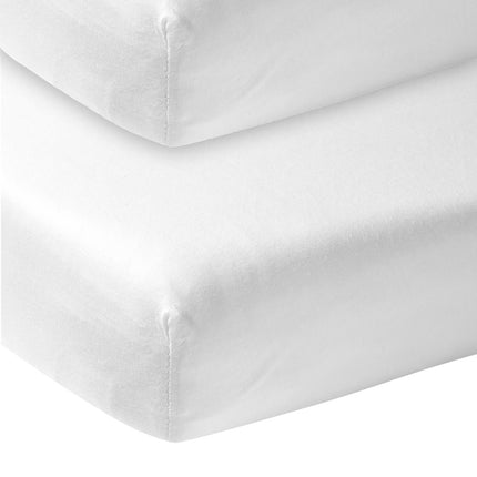 <tc>Meyco</tc> Drap-housse Jersey Blanc 70x140/150 cm 2pcs