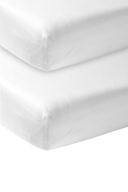 <tc>Meyco</tc> Drap-housse Jersey Blanc 70x140/150 cm 2pcs