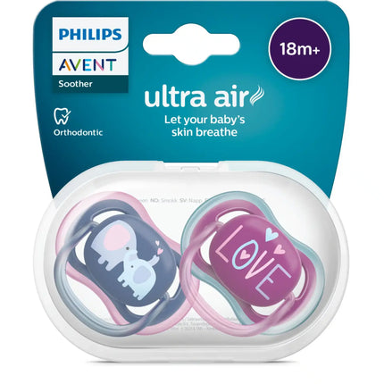 <tc>Philips Avent</tc> Fop<tc>tétine</tc> +18 mois Air Elephant/Love