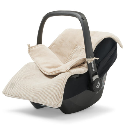 <tc>Jollein</tc> Footmuff Car Seat Group 0+ 3/5 Points Basic Knit Nougat