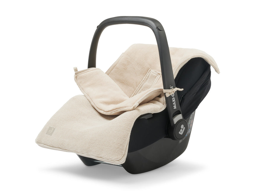 <tc>Jollein</tc> Footmuff Car Seat Group 0+ 3/5 Points Basic Knit Nougat