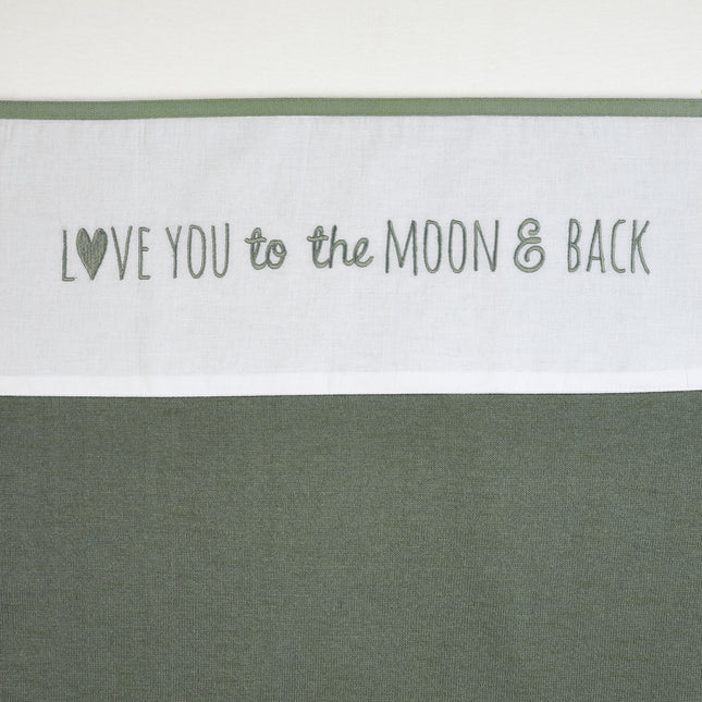 <tc>Meyco</tc> Cradle towel Love You To The Moon & Back Forest Green