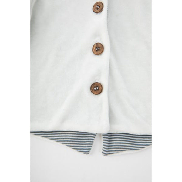 <tc>Bamboom</tc> Cardigan à capuche pour bébé en velours écru