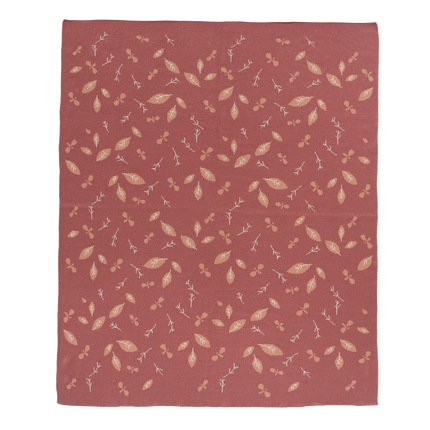 <tc>Fresk</tc> Couverture de berceau tricotée Forest Rose 80x100cm