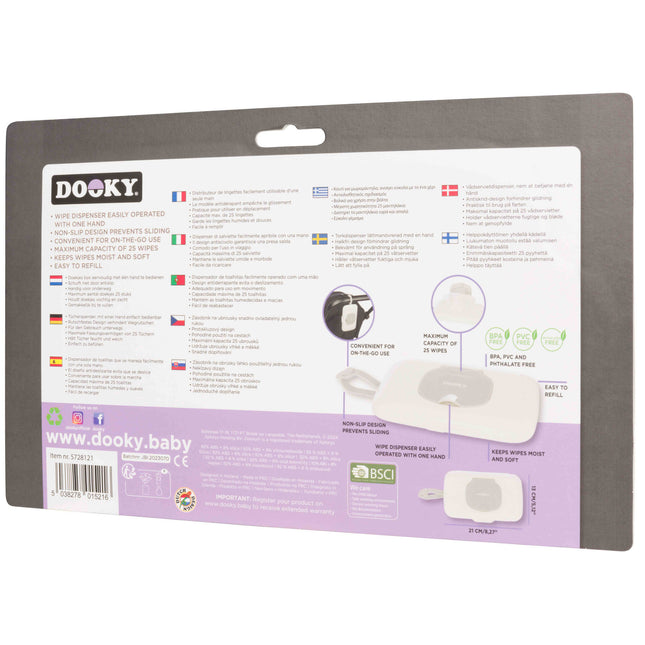 <tc>Dooky</tc> Couvercle de lingettes pour bébé Boîte distributrice