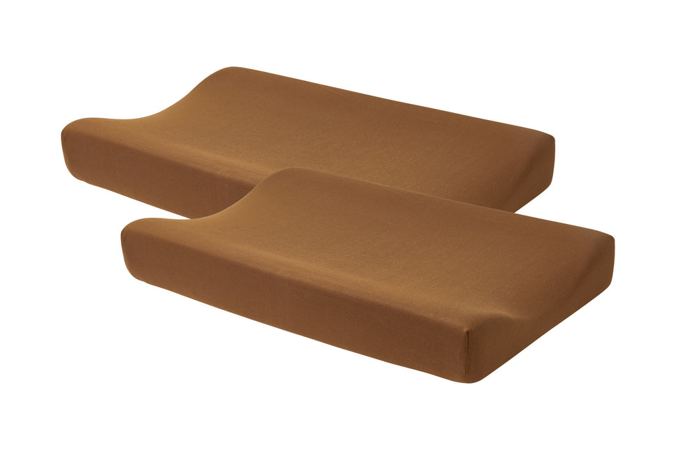 <tc>Meyco</tc> Housse de matelas à langer Basic Jersey Camel 2pcs.